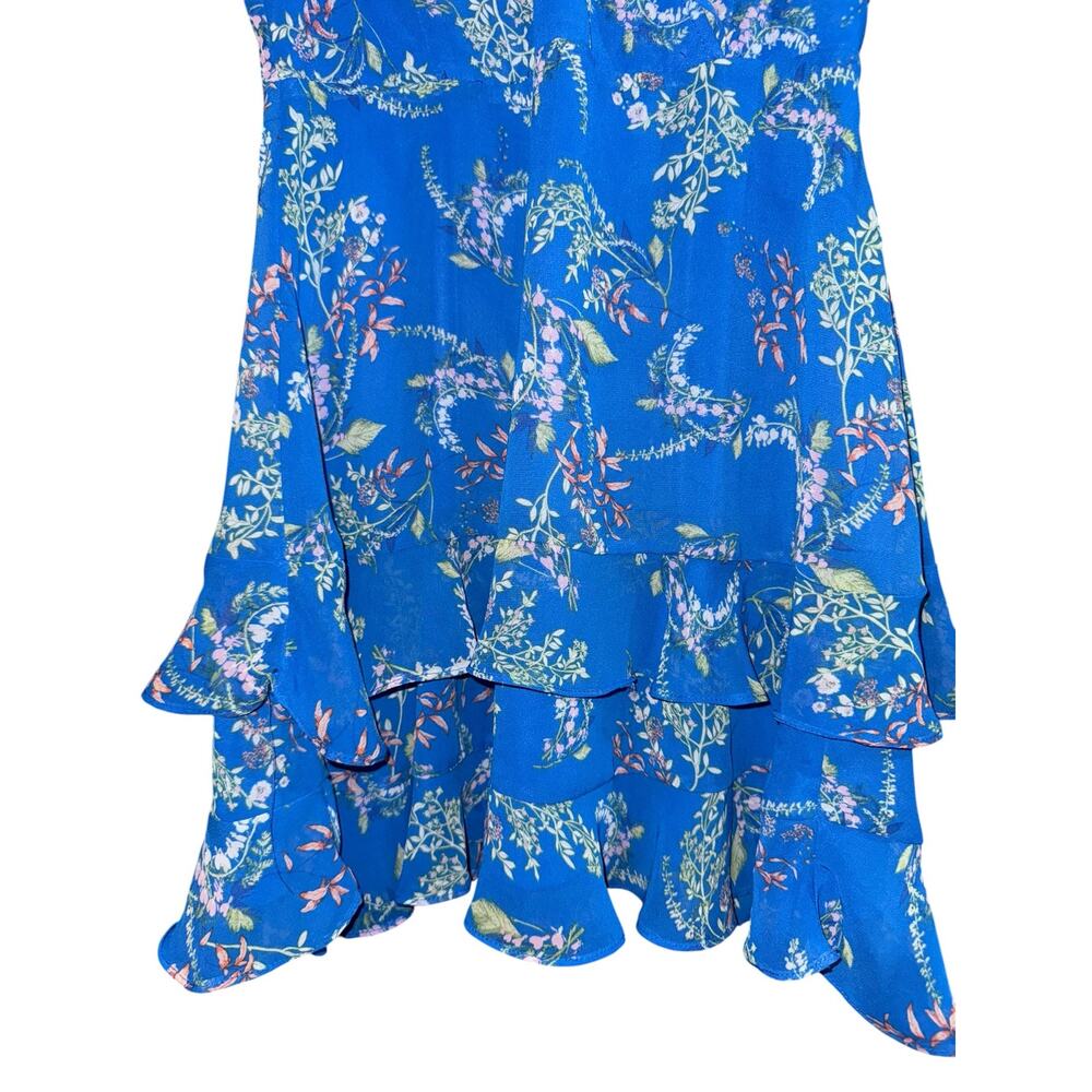 Lulus Floral Ruffle Mini Dress Women's Small Tiered Fairy Garden Wedding Event - Picture 3 of 7